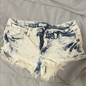 Blue Asphalt Tie-Dye Jean Shorts